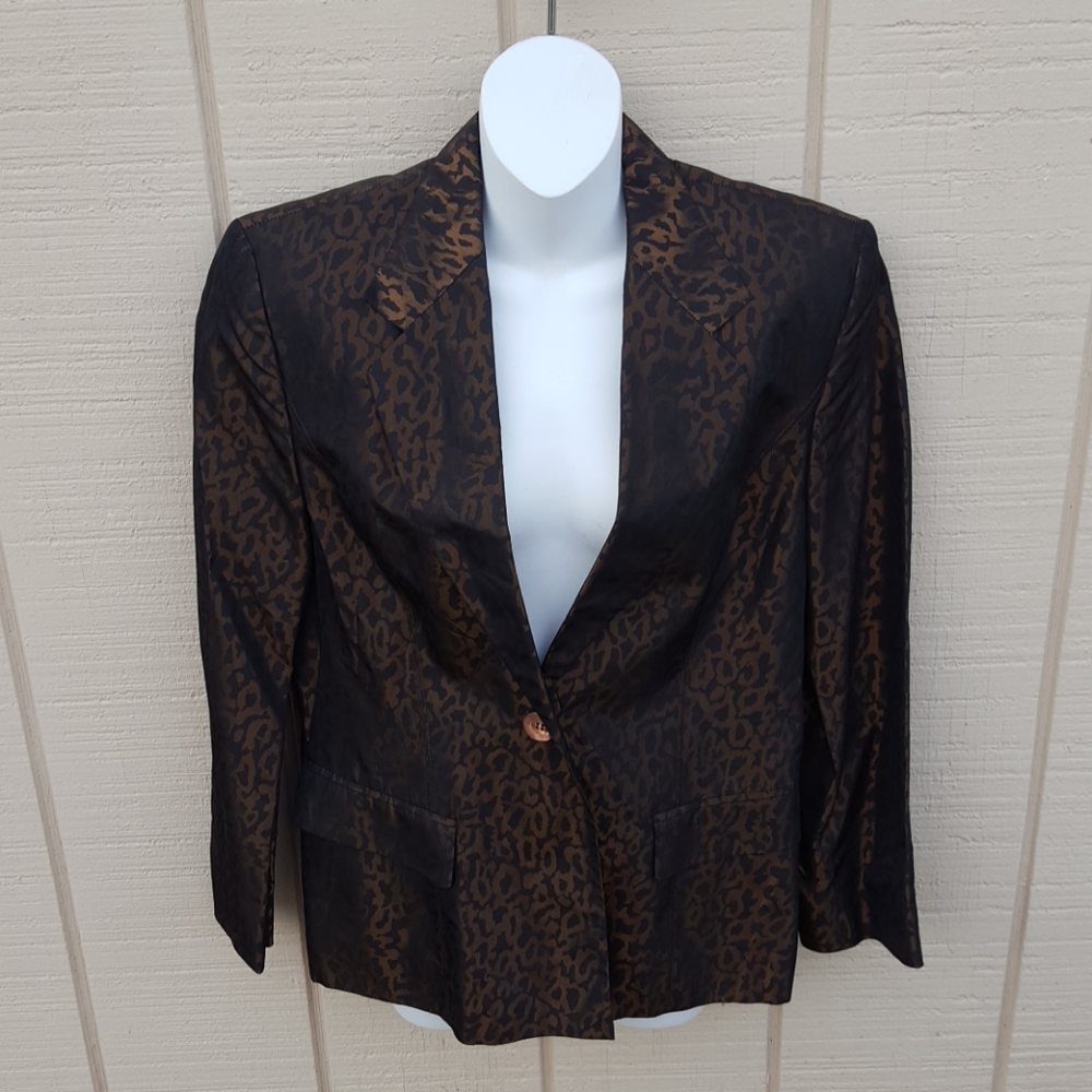 LAUREL 38 Black & Brown Shiny Jacket